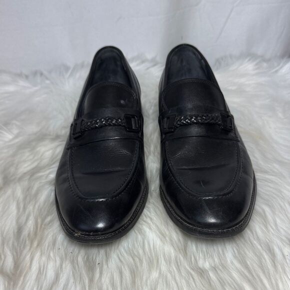 Cole Haan Grand 360‎ Classic Black Men\'s Slip On Loafers Braided Bit Sz 11 main image 2